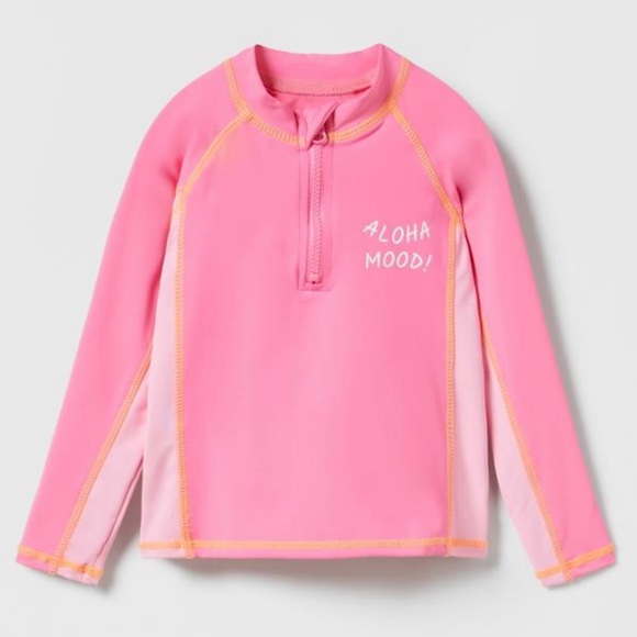 Kids Pink Swim Rash Guard Zara - Picture 3 of 10
